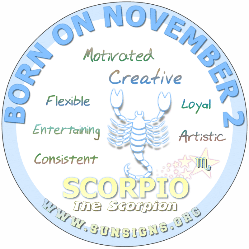 november 2 zodiac sign Scorpio