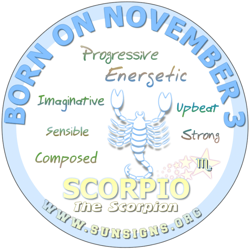 november 3 zodiac sign Scorpio