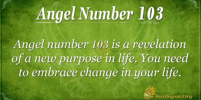 Angel Number 103