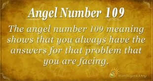 Angel Number 109