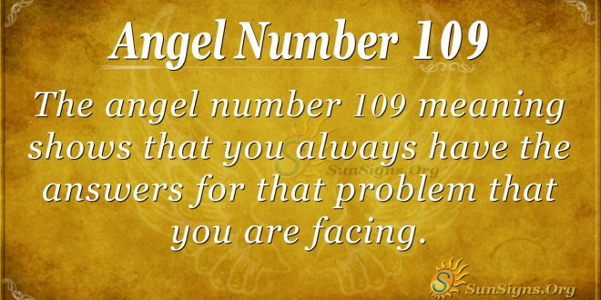 Angel Number 109
