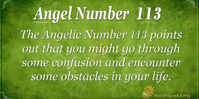 angel number 113