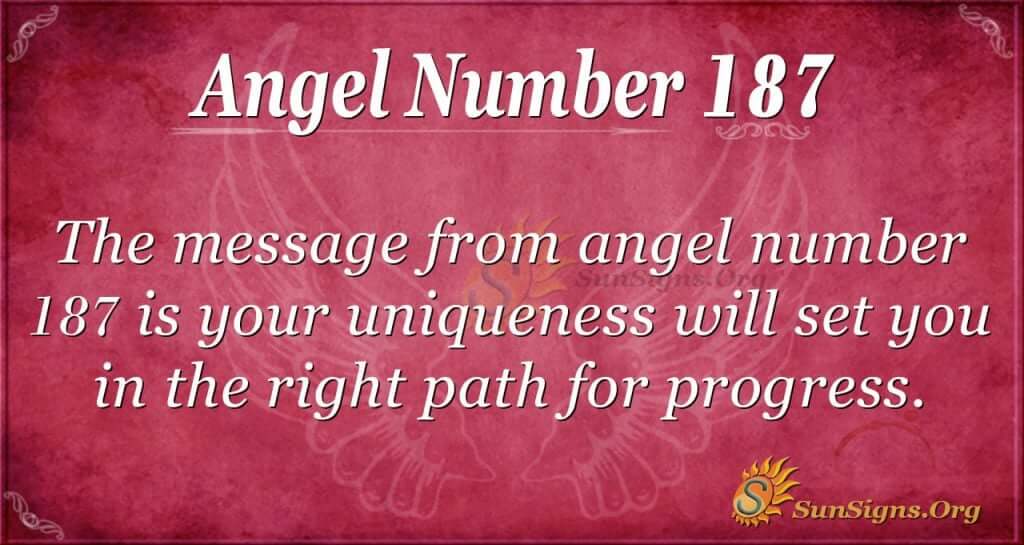 angel number 187