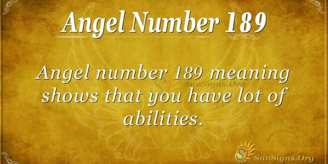 angel number 189