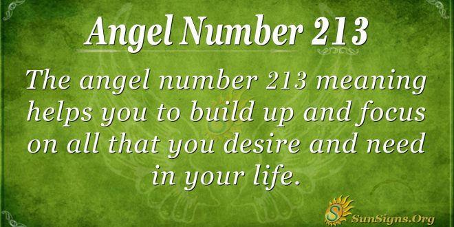angel number 213