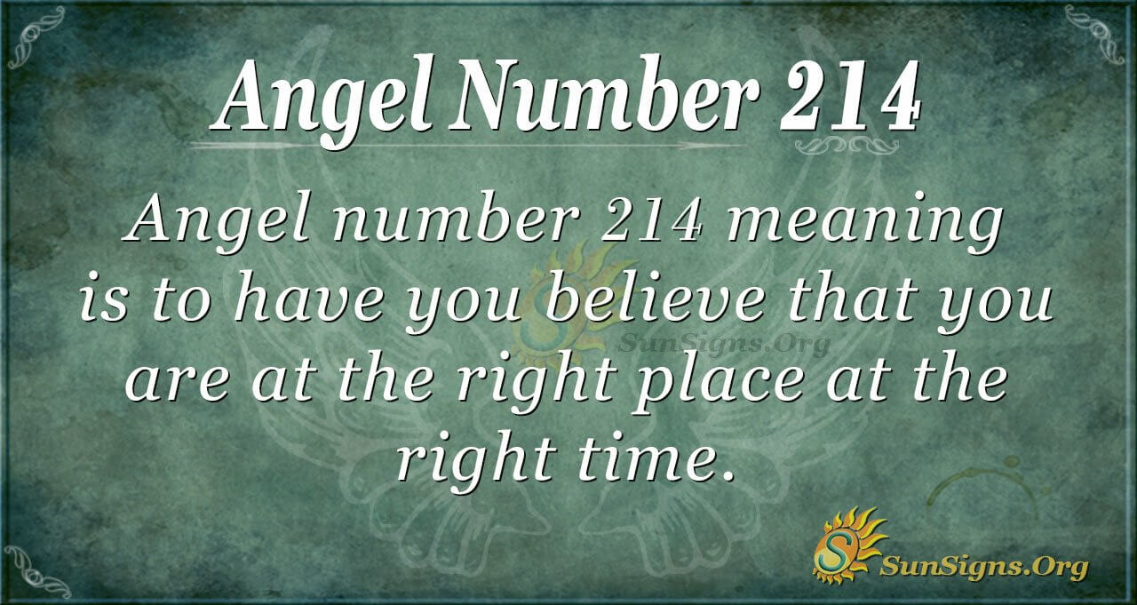 Angel Number 214 Meaning Sunsigns Org