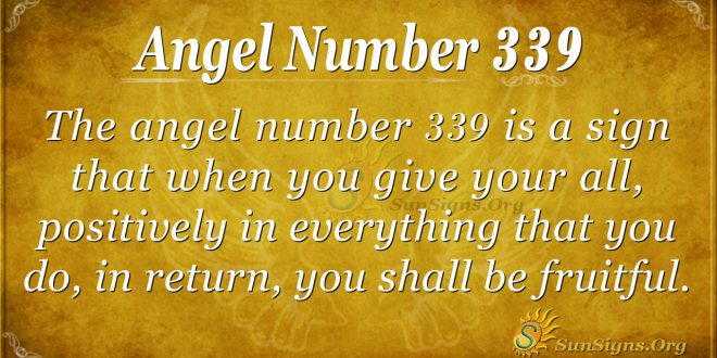 Angel Number 339