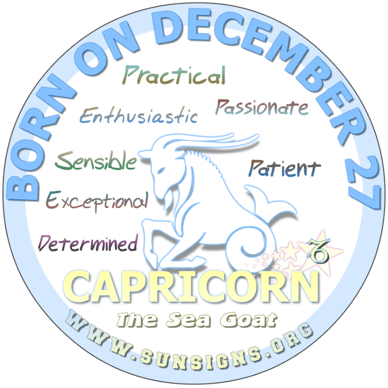 What is the zodiac sign for December 27?