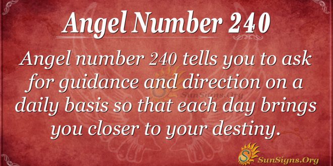 angel number 240