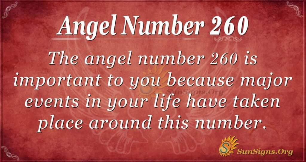 Angel Number 260