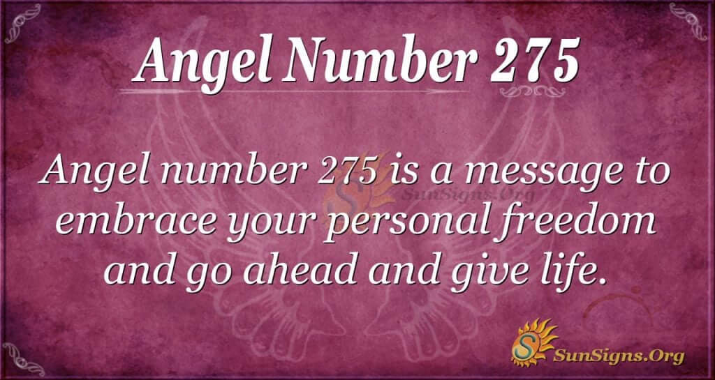 Angel Number 275