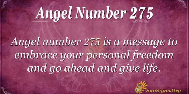 Angel Number 275