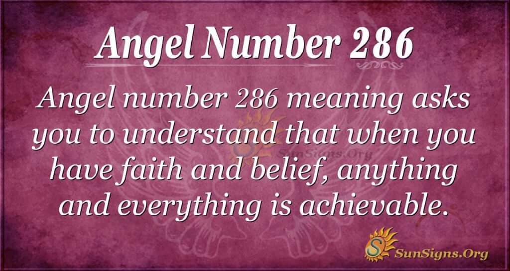 angel number 286