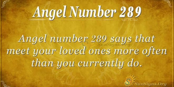 angel number 289
