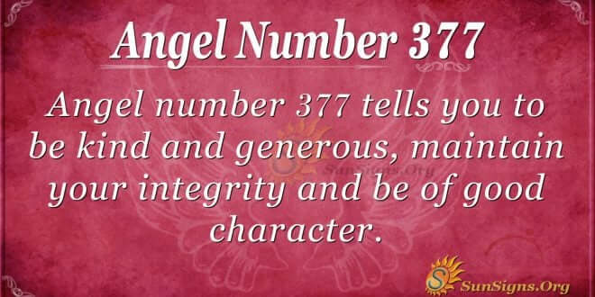 Angel Number 377