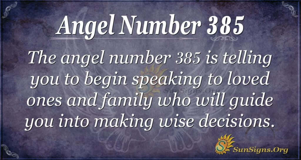 Angel Number 385