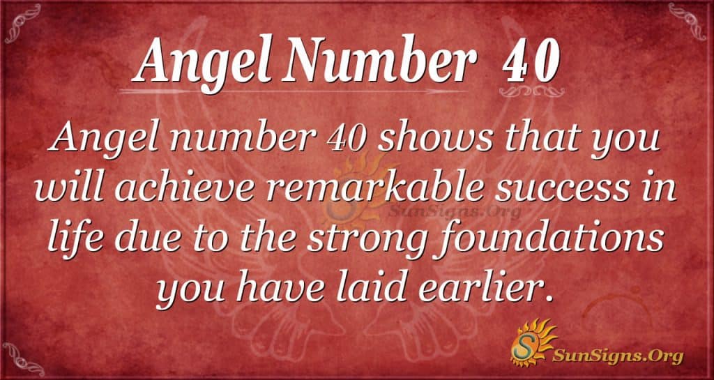 angel number 40
