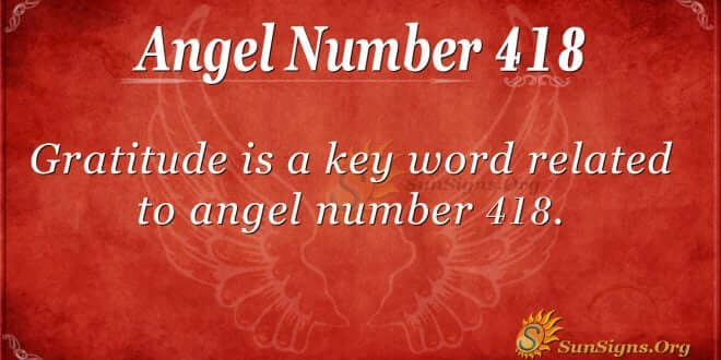 Angel Number 418