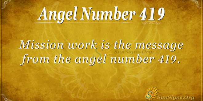 Angel Number 419