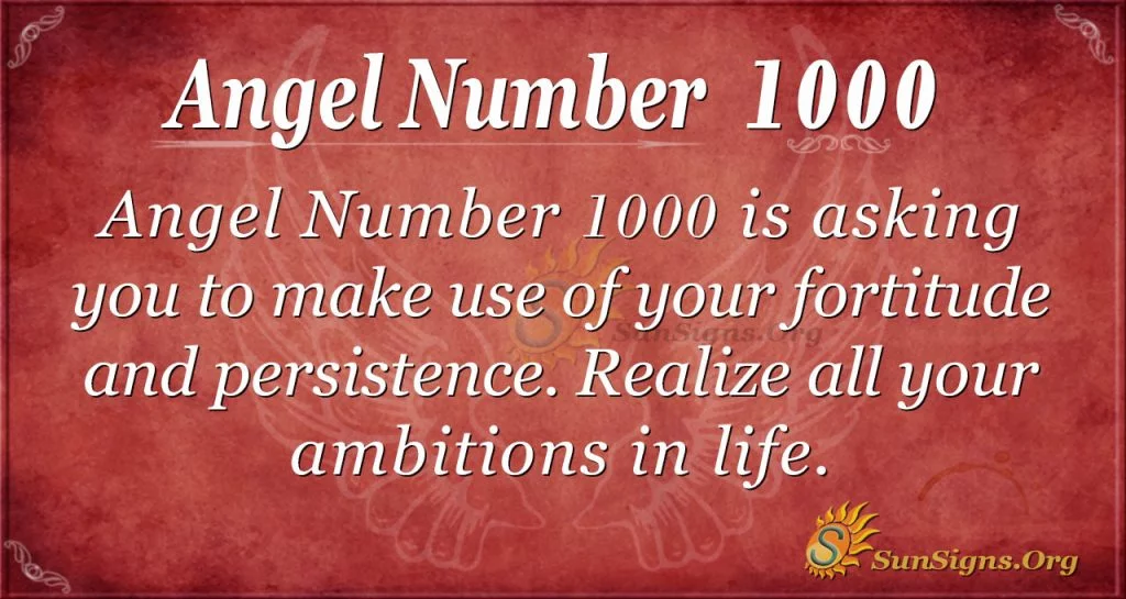  número do anjo 1000