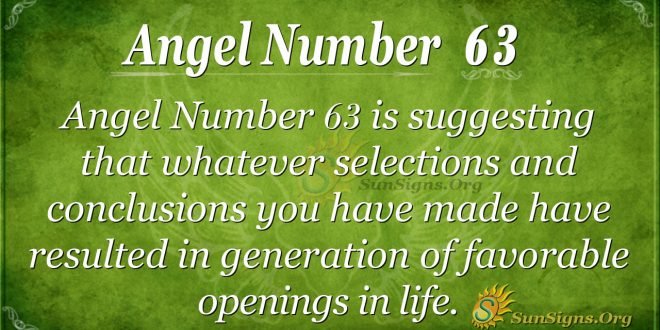 angel number 63
