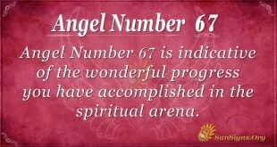 angel number 67