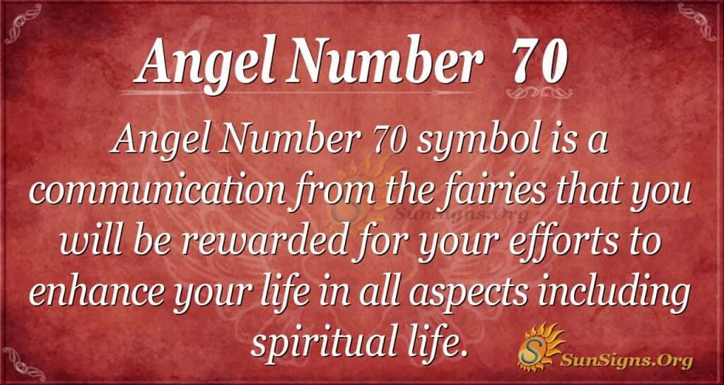 angel number 70