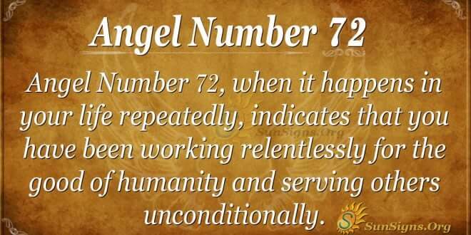 angel number 72