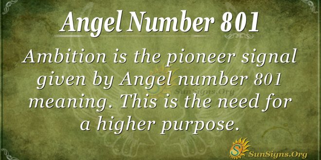 angel number 801