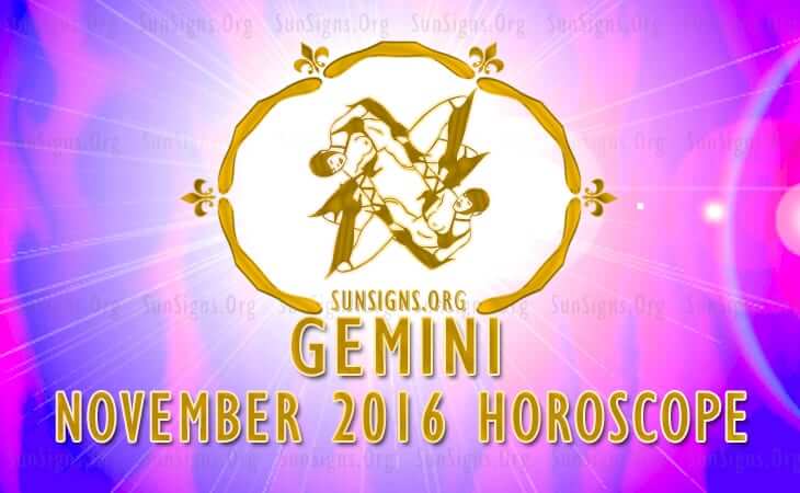 gemini november 2016 horoscope