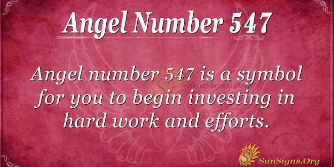 Angel Number 547