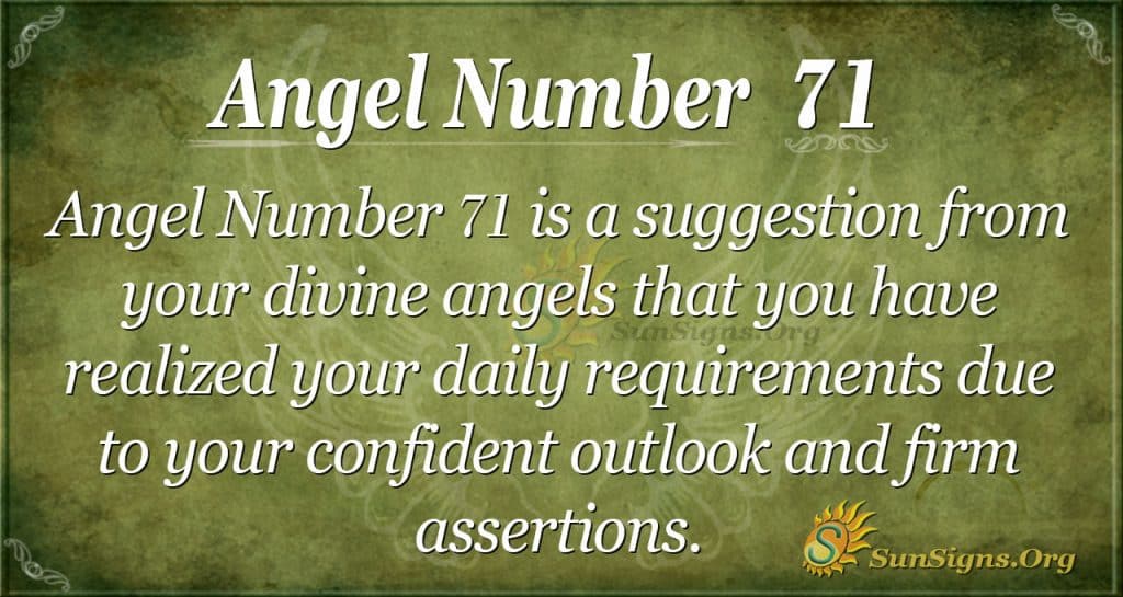 Angel Number 71