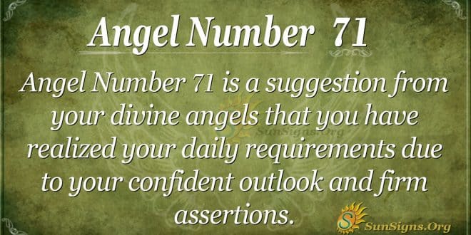 Angel Number 71