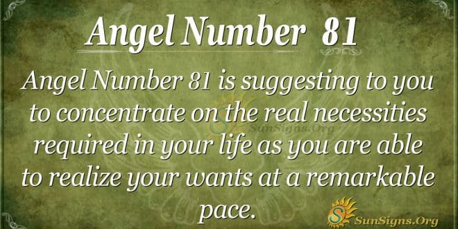 Angel Number 81