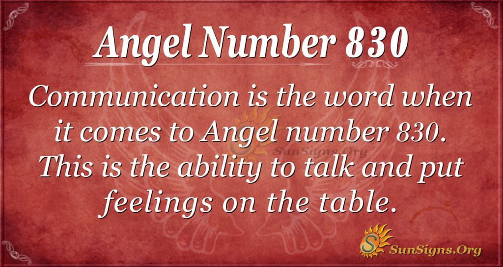 angel number 830