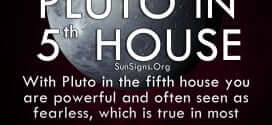 The pluto in fifth house