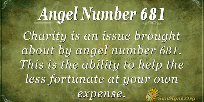 Angel Number 681