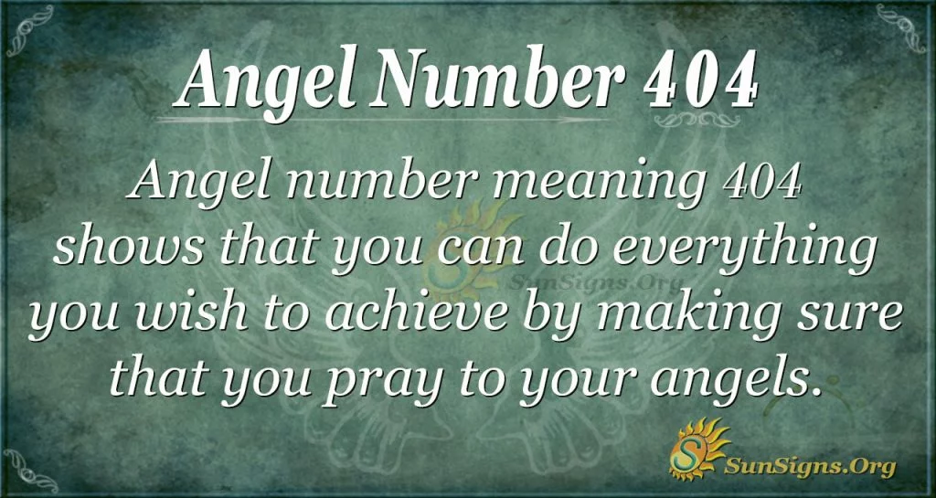  Número de ángel 404