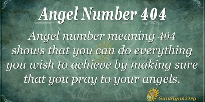 Angel Number 404