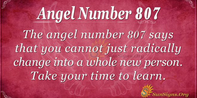 angel number 807
