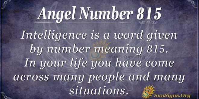angel number 815