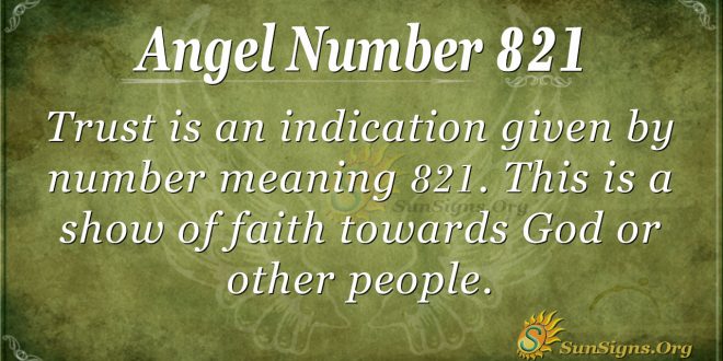 angel number 821