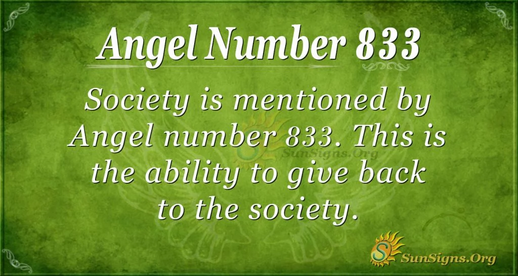 numer anioła 833