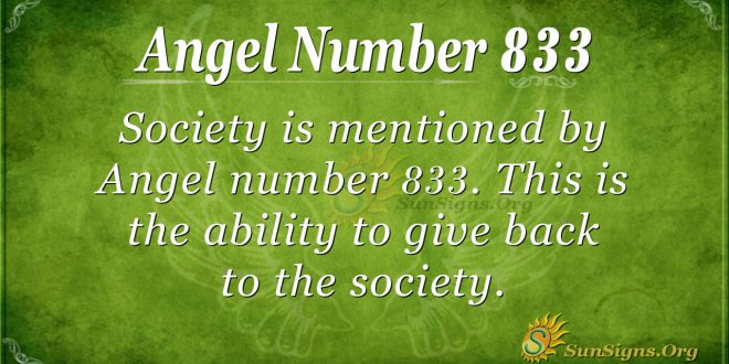 angel number 833