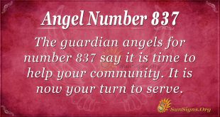 angel number 837