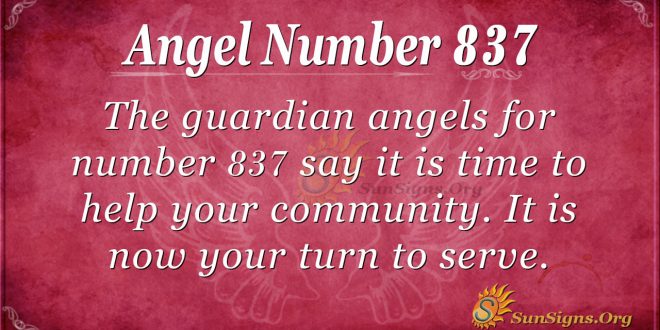angel number 837
