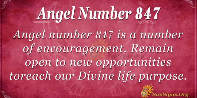 angel number 847