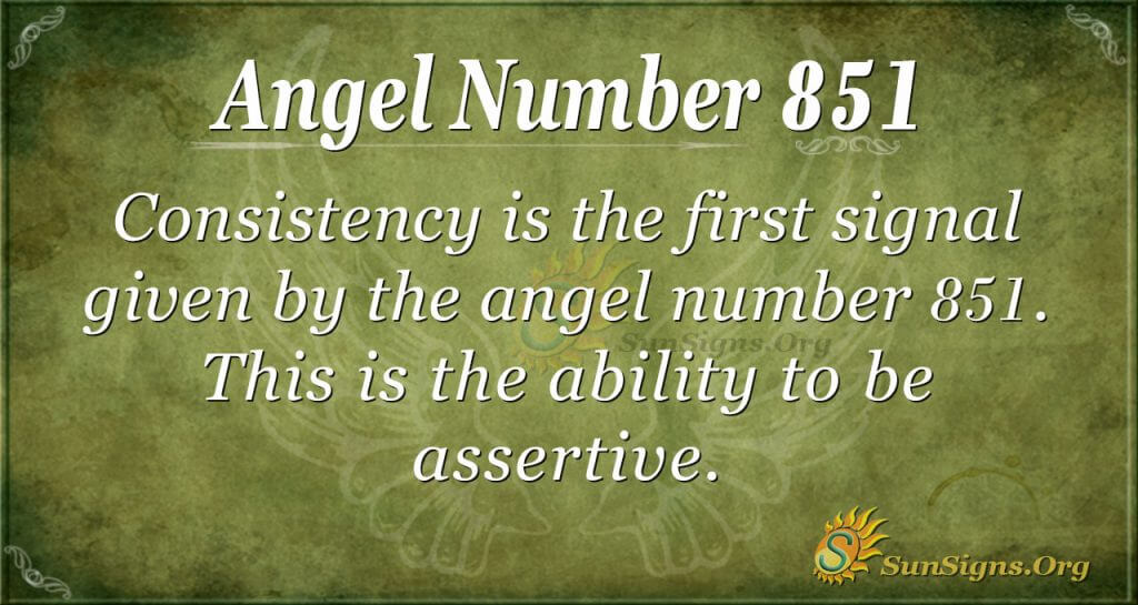 angel number 851