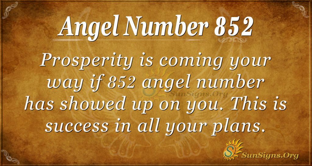 angel number 852