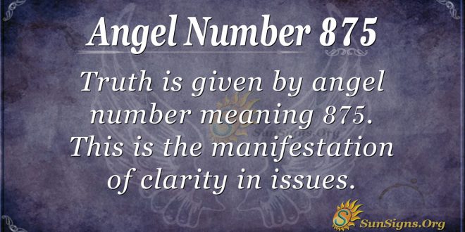 angel number 875